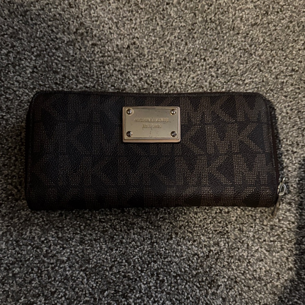 Michael Kors Dark Brown Logo Wallet